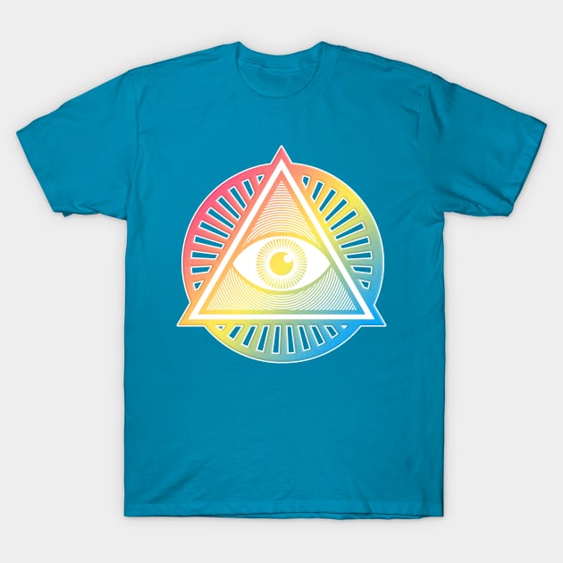 All-Seeing Illuminati Eye Symbol T-Shirt by DankFutura